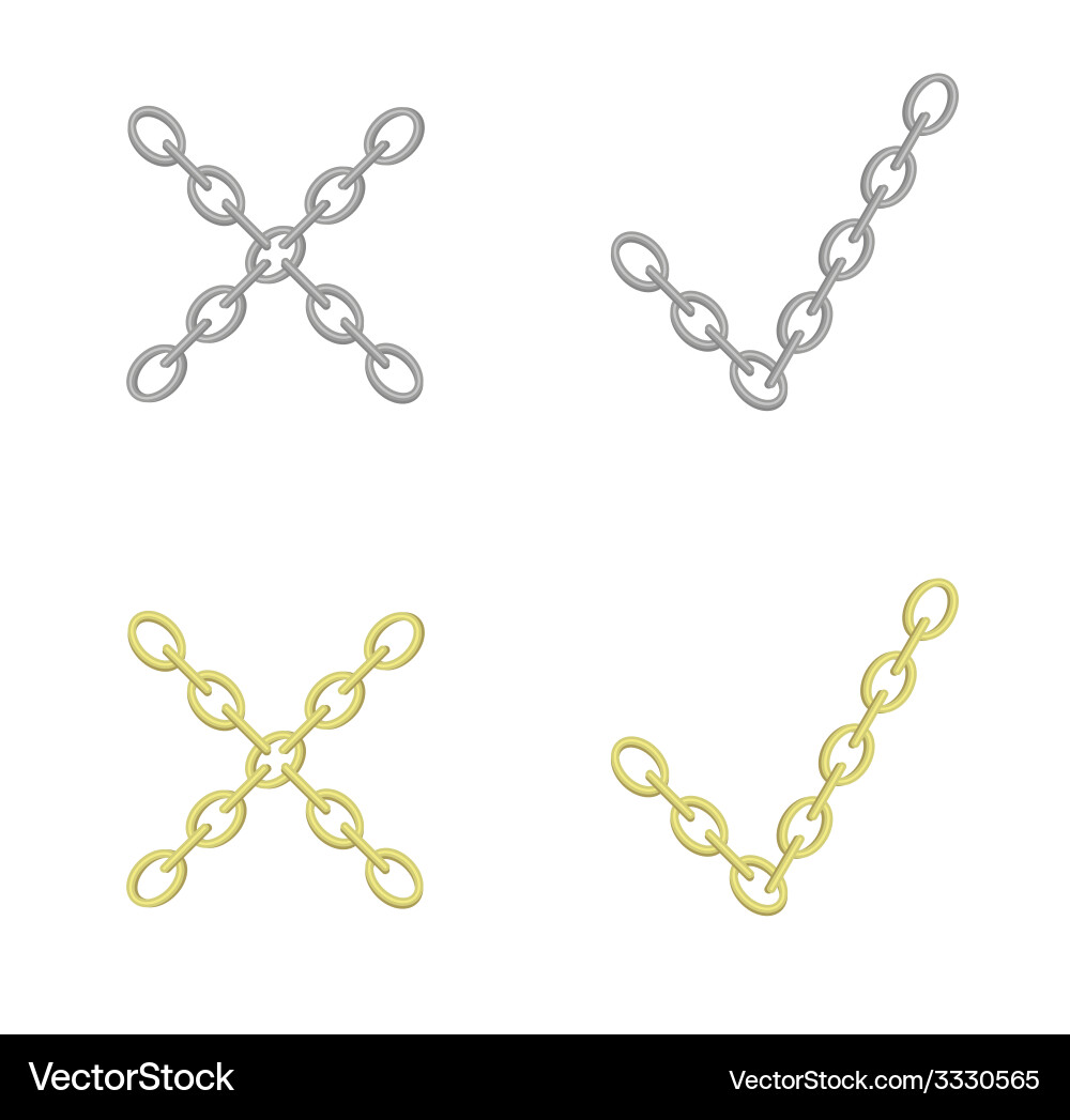 Check marks created from chain vector image