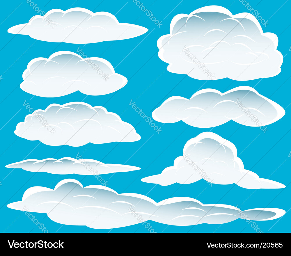 Cloudscape Collection Vector Image