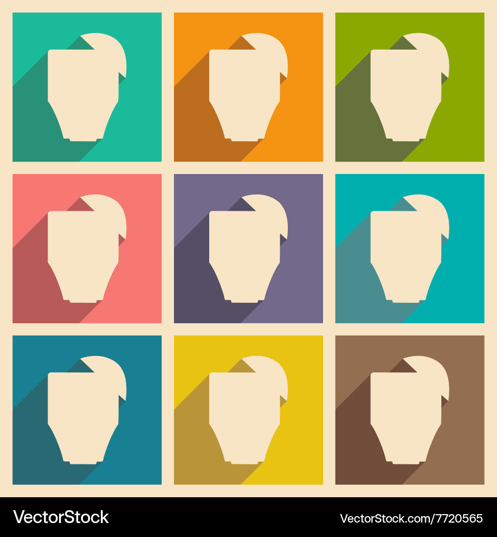 Flat with shadow concept and mobile application vector image