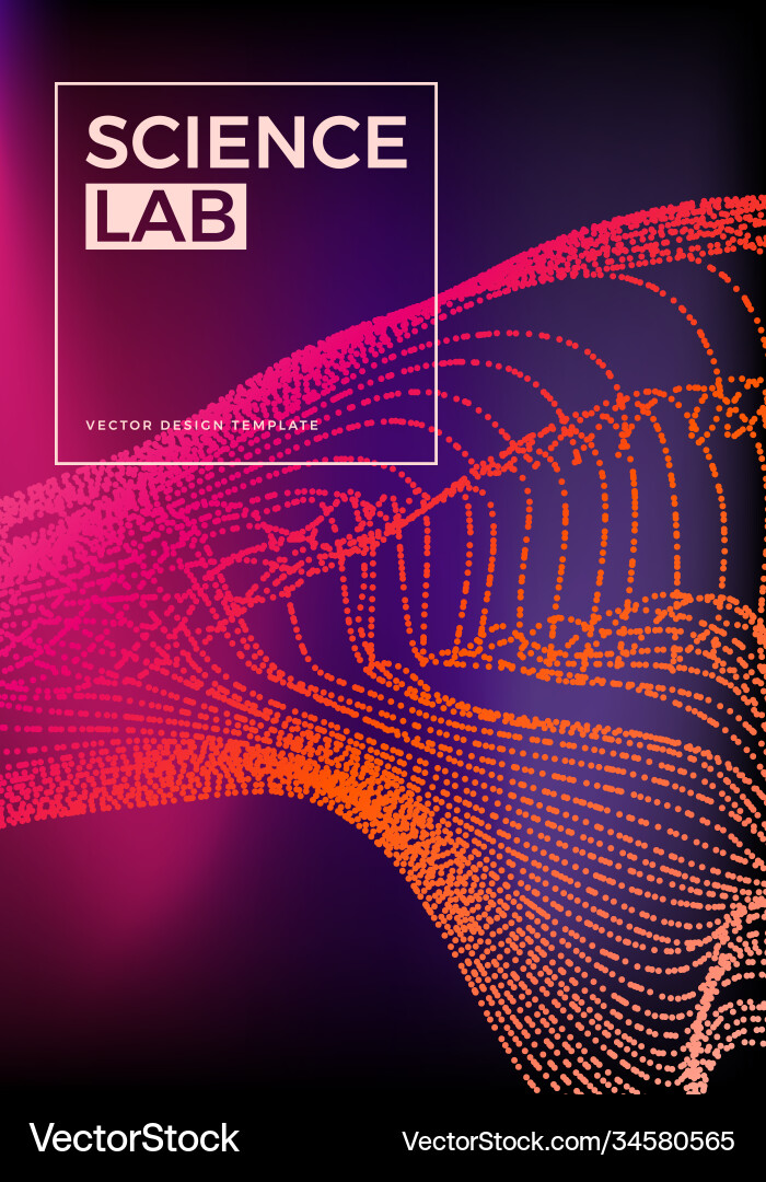 Futuristic background with dynamic particles Vector Image