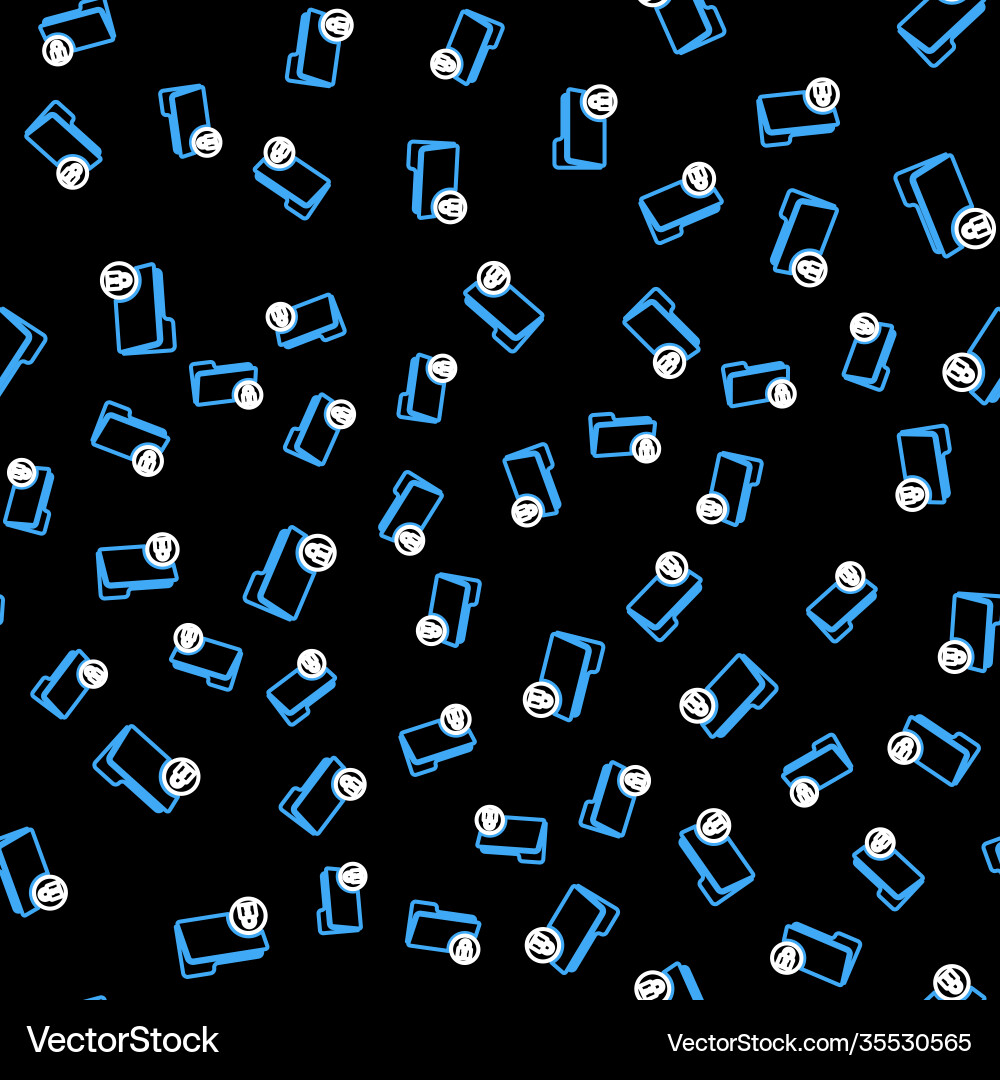 Line folder and lock icon isolated seamless Line folder and lock icon isolated seamless vector image