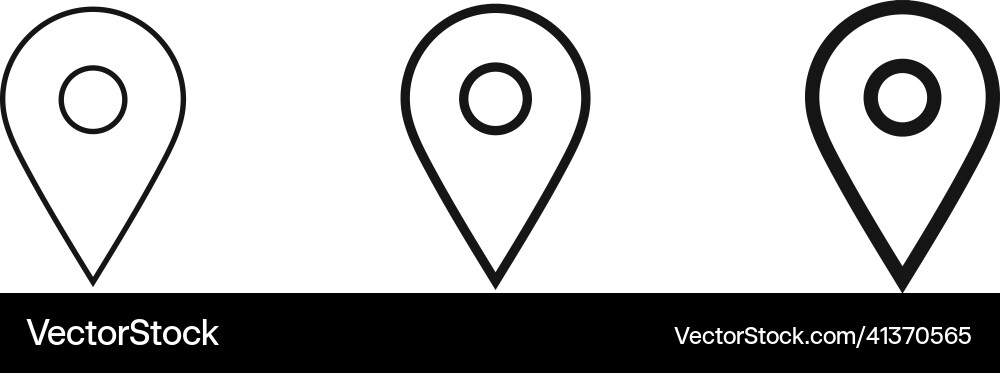 Location pin icon map pointer marker symbol gps Vector Image