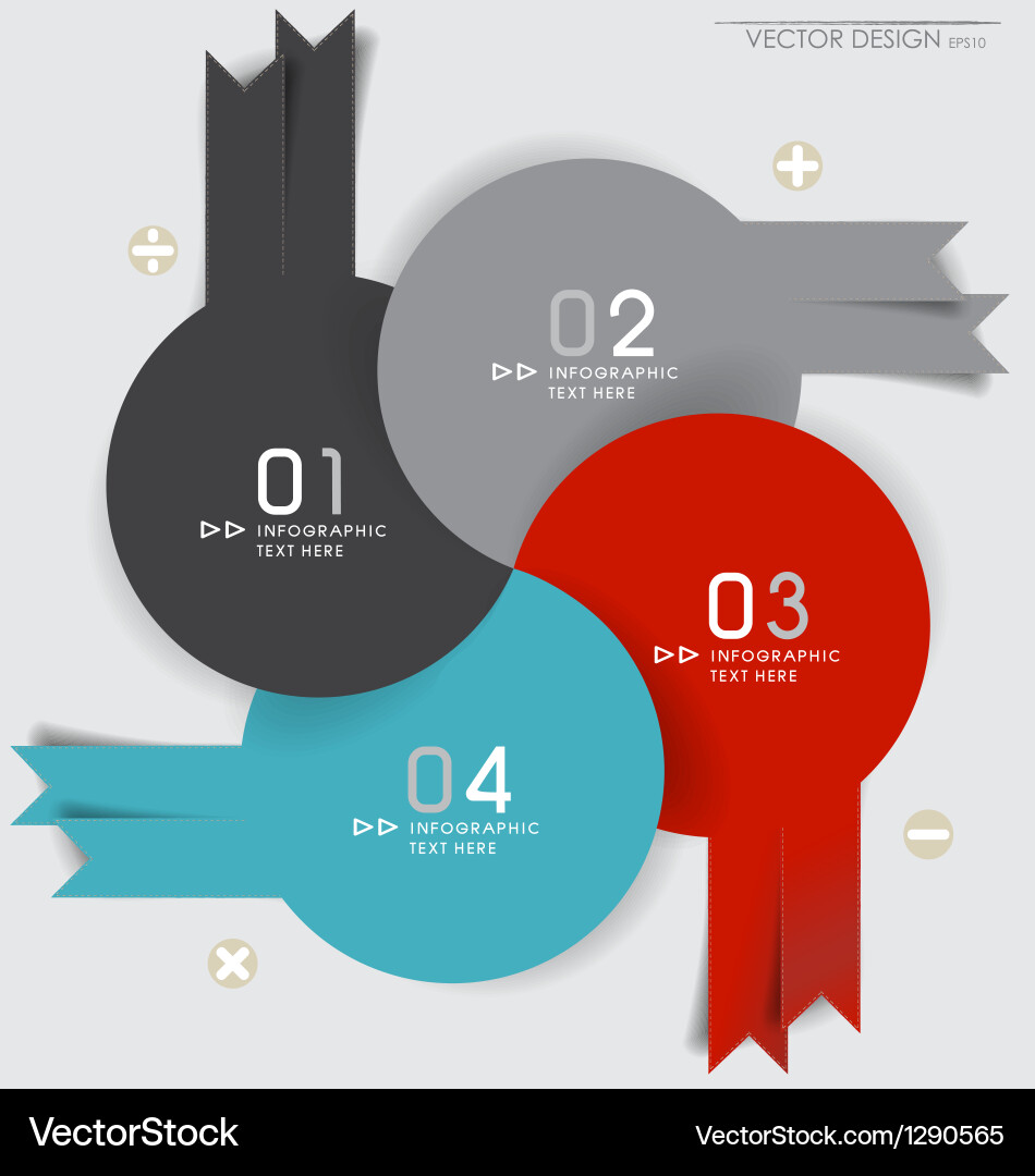 Modern Circular Layout with Numbers vector image