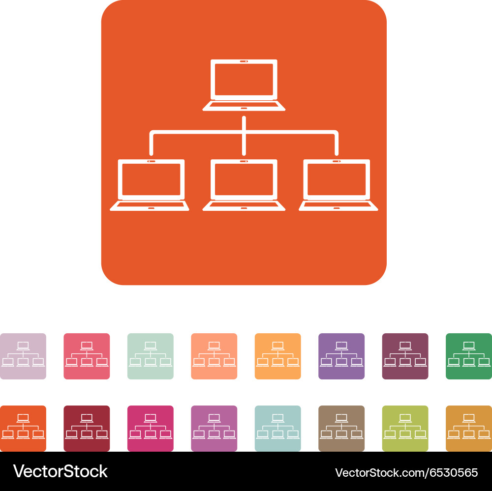 Network icon connection and internet Vector Image