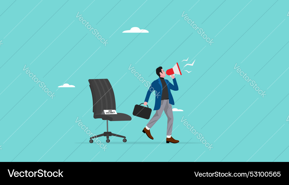 New job offer or career opportunity recruitment New job offer or career opportunity recruitment vector image