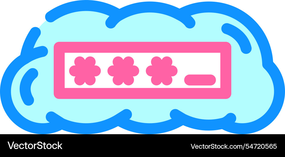 Private cloud computing color icon Vector Image