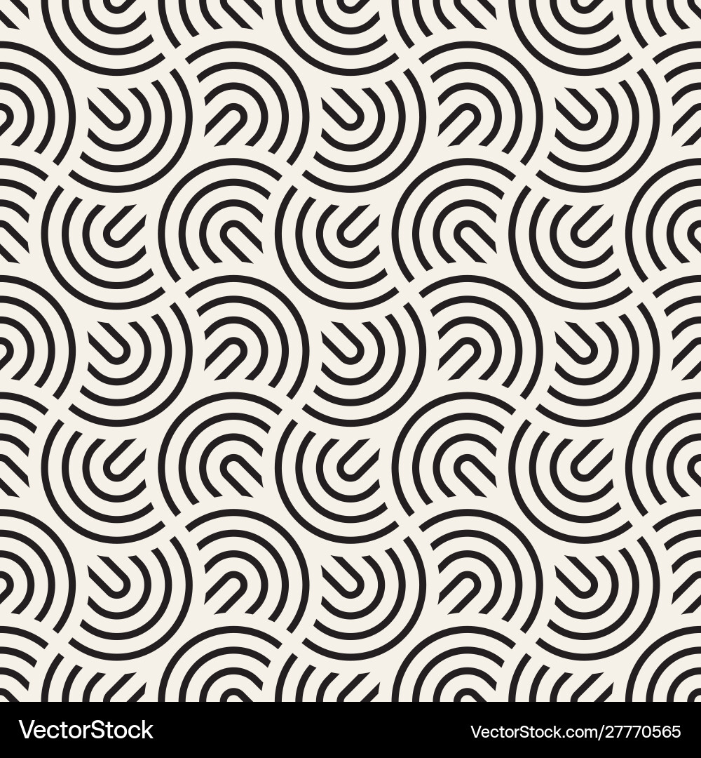 Symmetric Round Line Pattern vector image