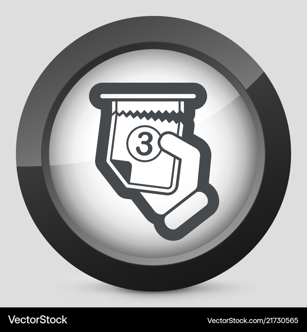 Ticket queue icon vector image