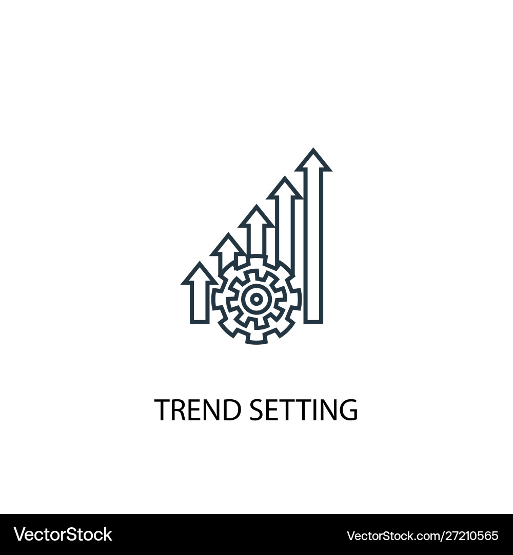 Trend setting concept line icon simple element vector image