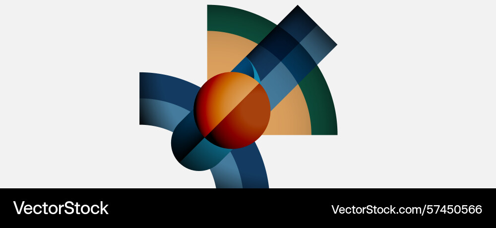 Abstract geometric composition overlapping shapes Abstract geometric composition overlapping shapes vector image