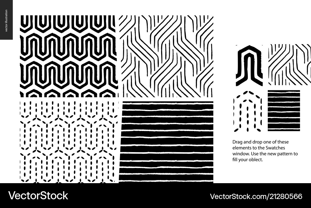 Abstract Pattern Collection - Geometric Lines vector image