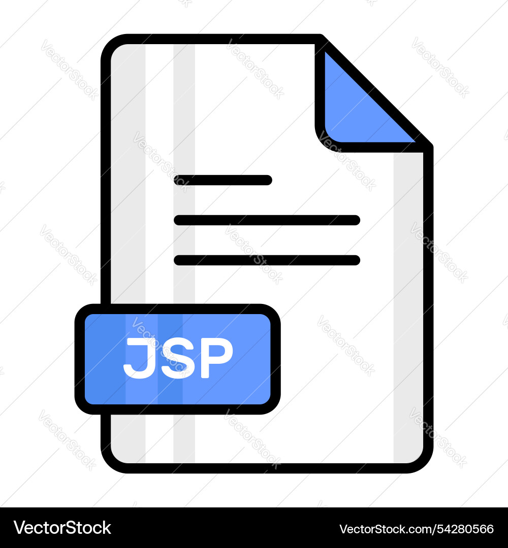 An amazing icon of jsp file editable design vector image