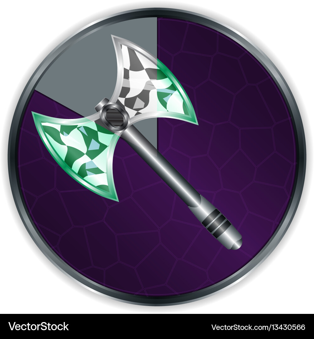 Axe in progress frame Axe in progress frame vector image