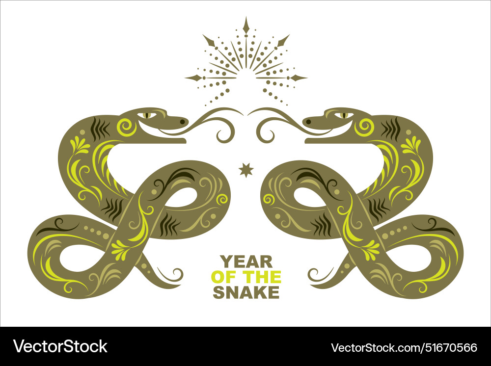 Chinese happy new year 2025 of the snake Vector Image Chinese happy new year 2025 of the snake Vector Image