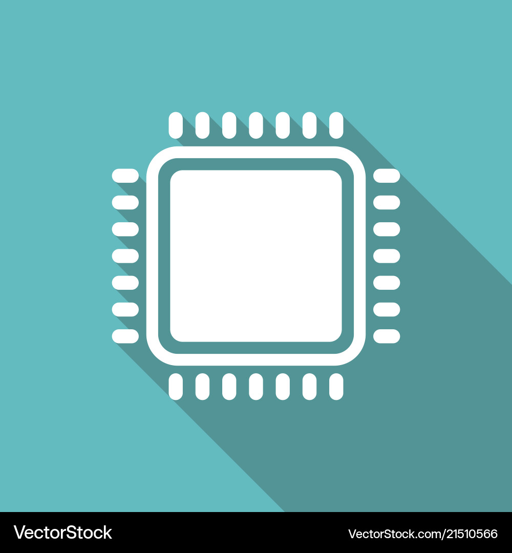 CPU Microprocessor Icon vector image