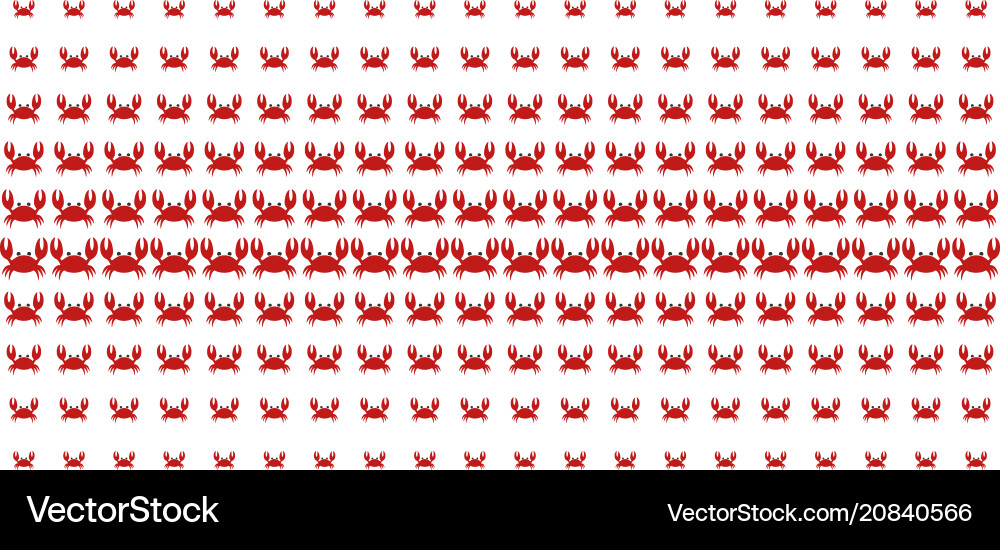 Crab shape halftone pattern vector image