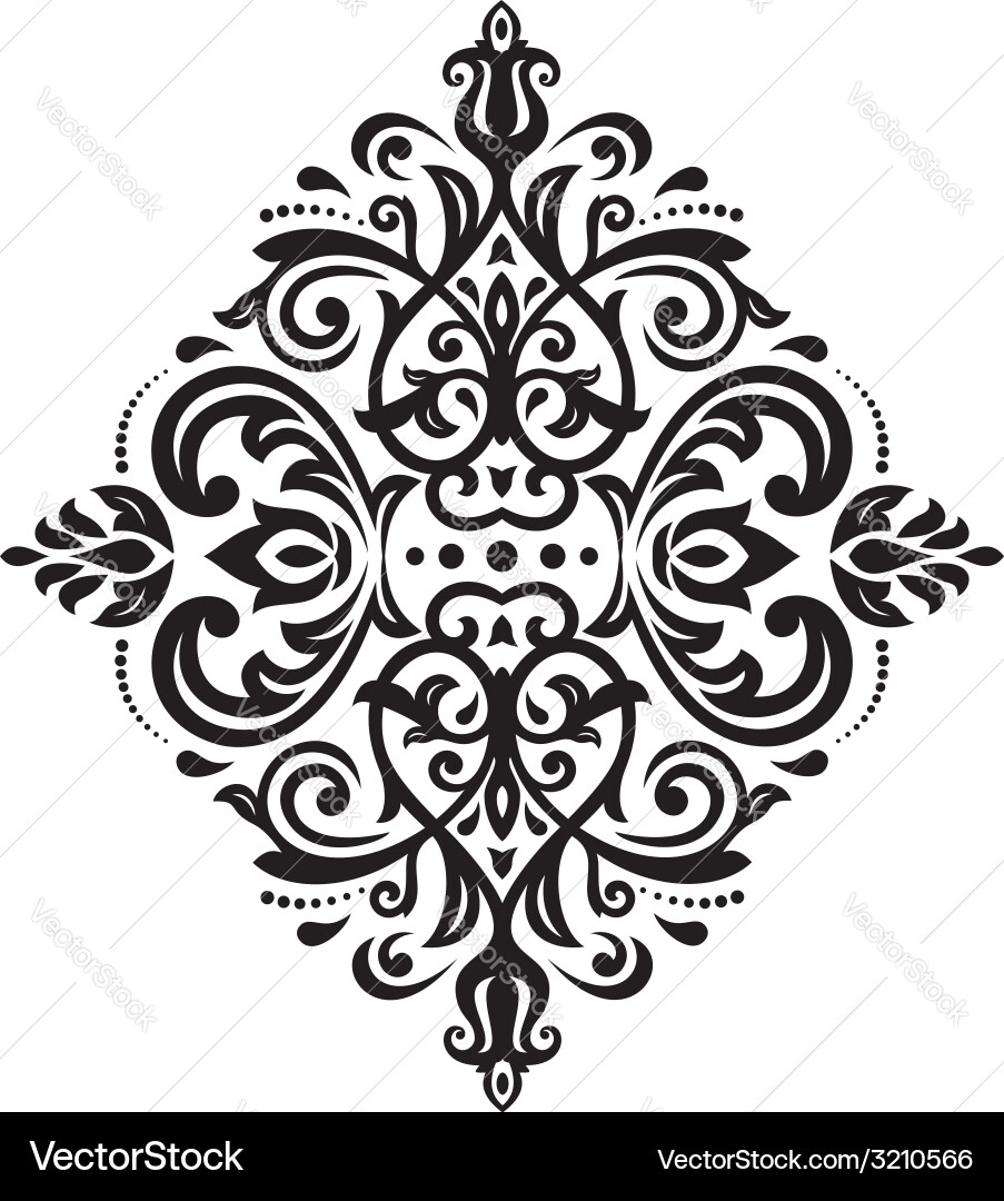 Damask seamless pattern orient background Vector Image