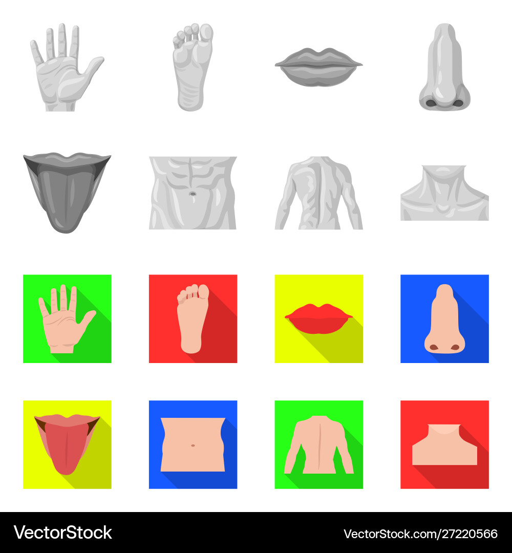 Design human and part symbol collection Design human and part symbol collection vector image