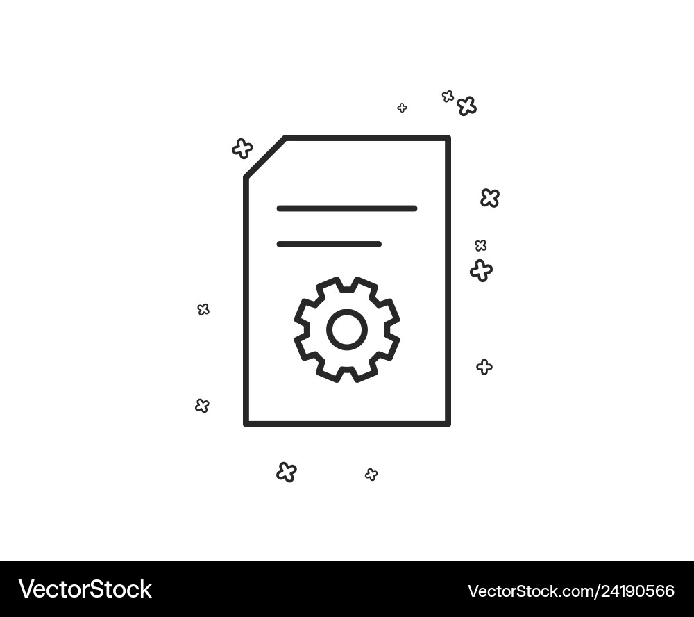 Document management line icon information file Vector Image