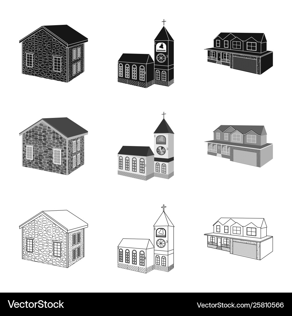 Facade and housing logo Facade and housing logo vector image