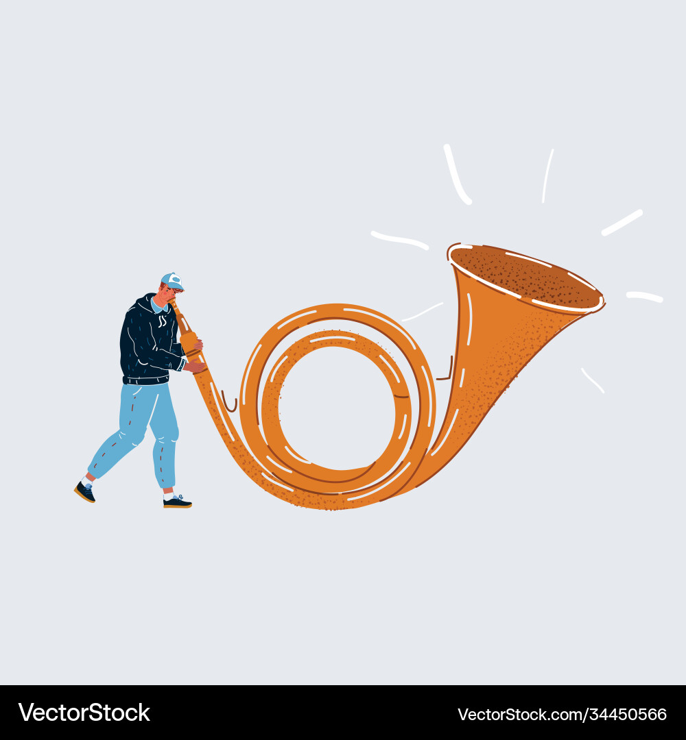 Man using giant big post Man using giant big post vector image
