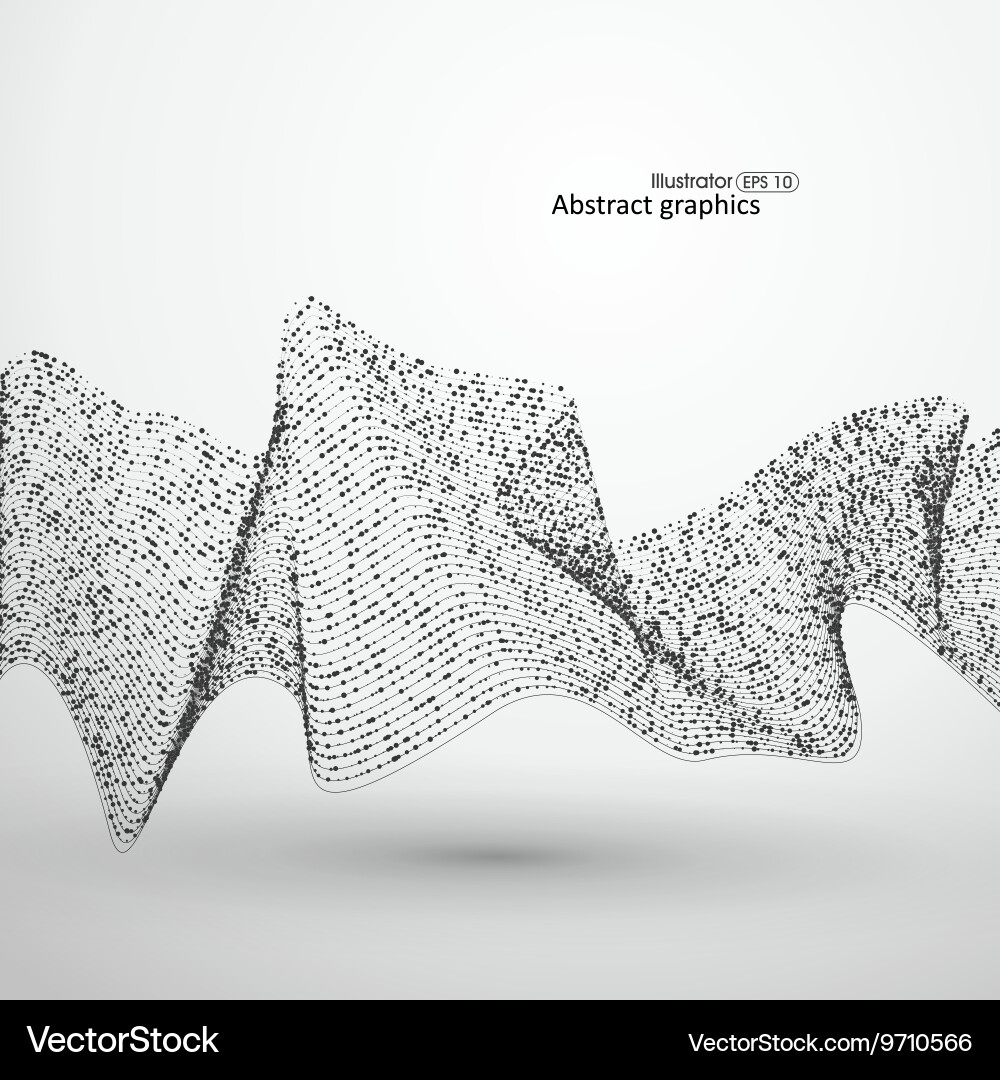 Point flow line pattern composed vector image