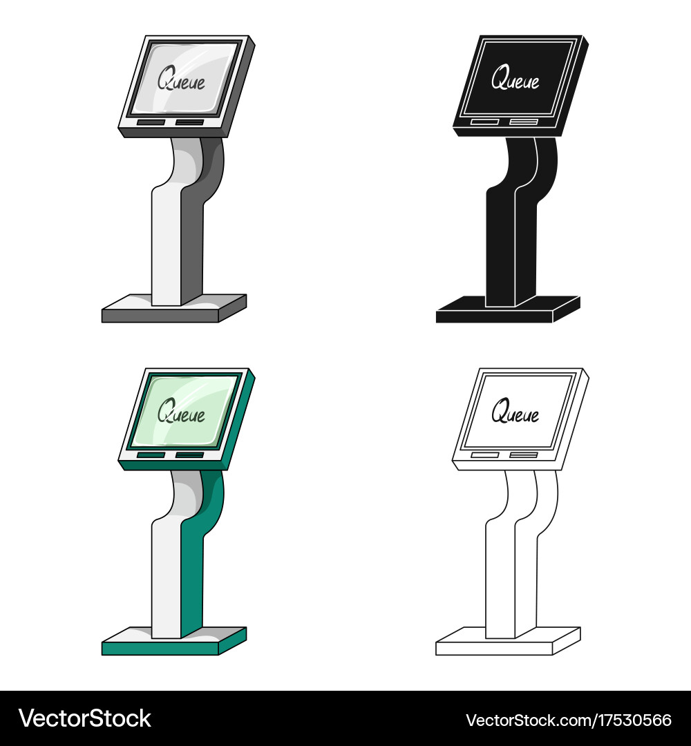 Queue access terminal terminals single icon Vector Image