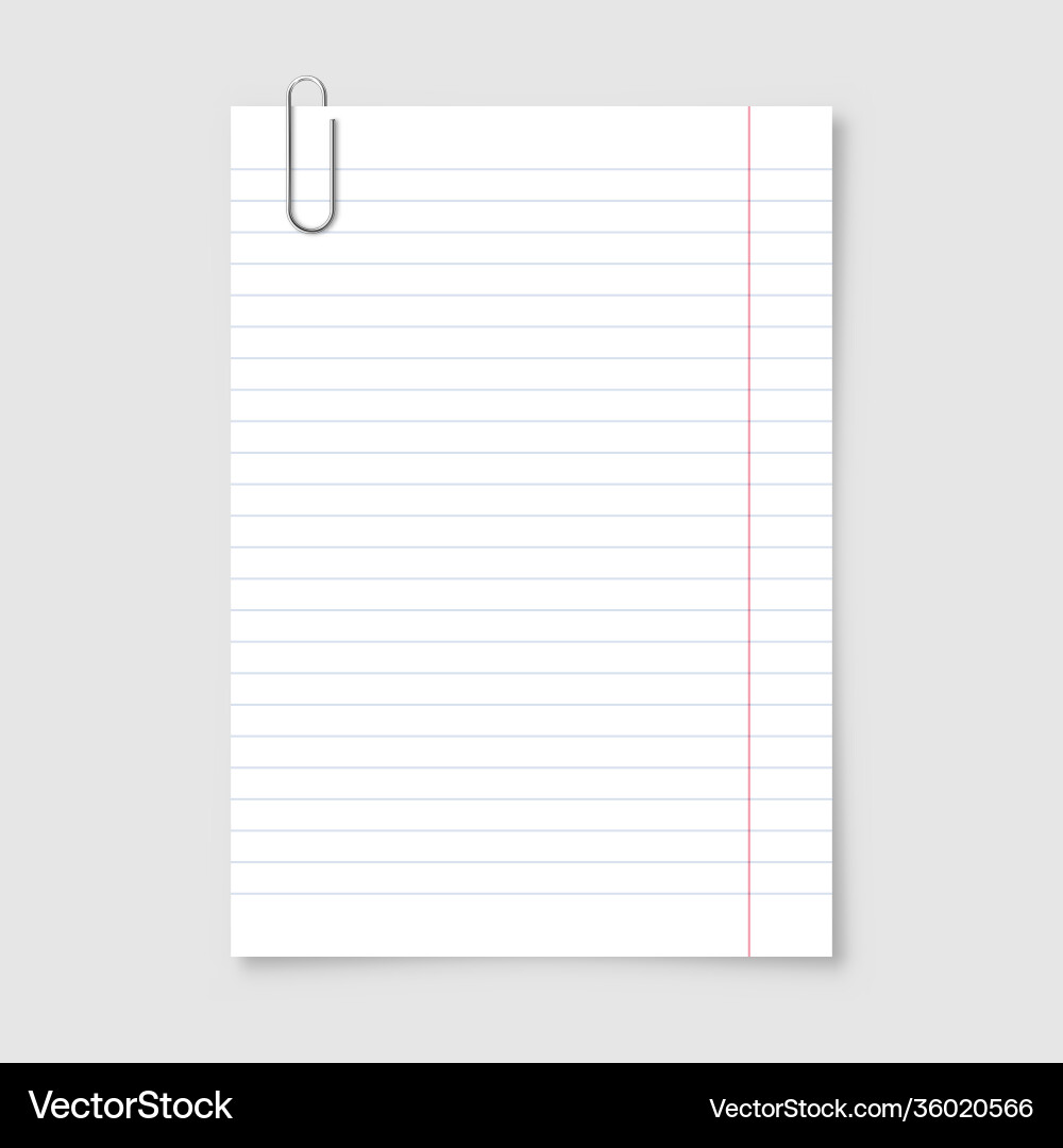 Realistic blank paper sheet in a4 format Realistic blank paper sheet in a4 format vector image