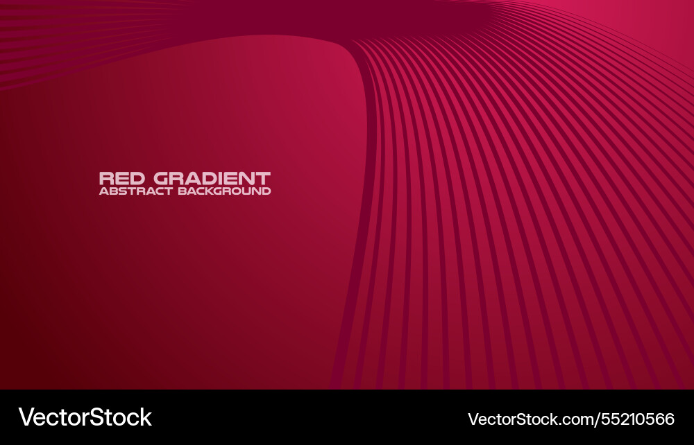 Red gradient with curve line abstract background vector image