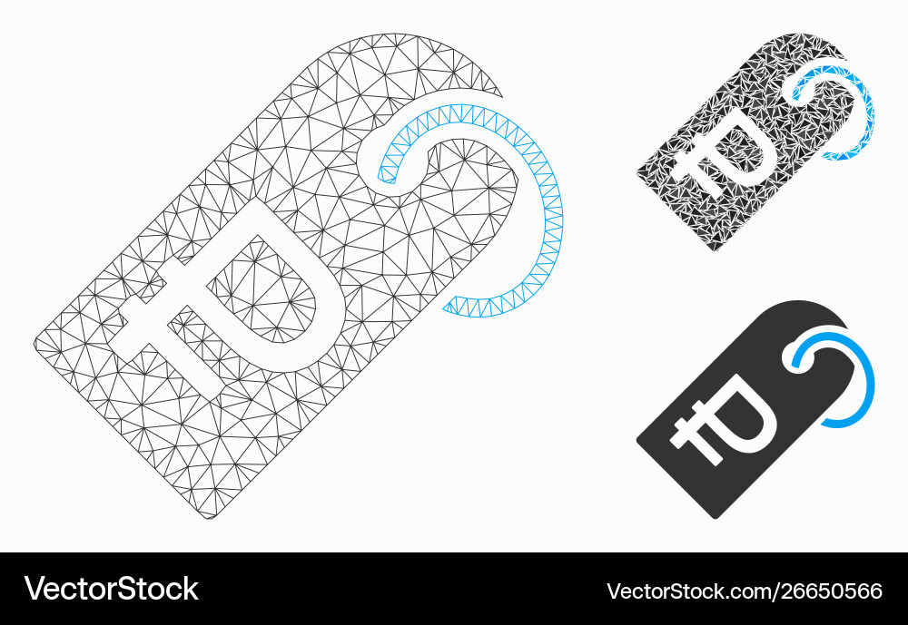 Rouble token mesh 2d model and triangle Rouble token mesh 2d model and triangle Vector Image