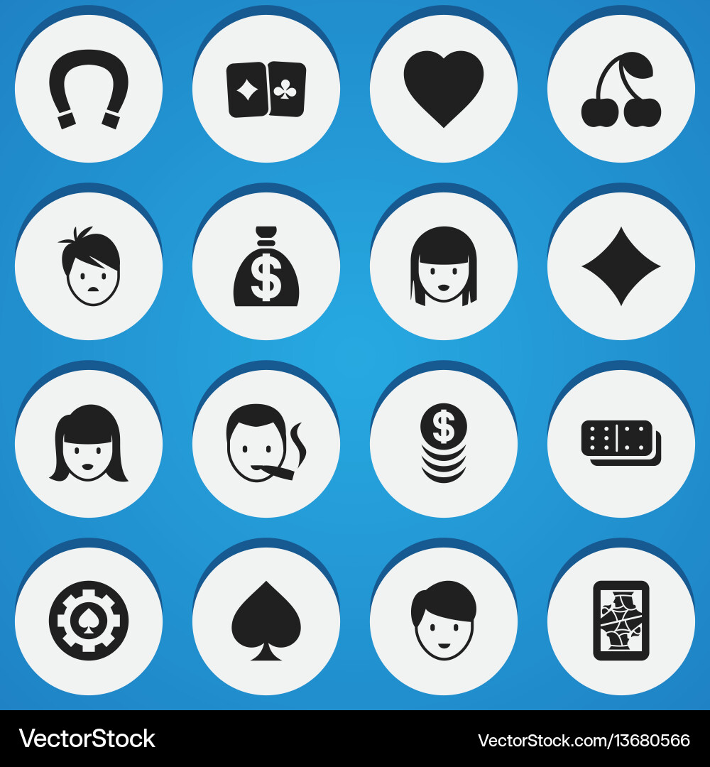 Set of 16 editable game icons includes symbols Set of 16 editable game icons includes symbols vector image