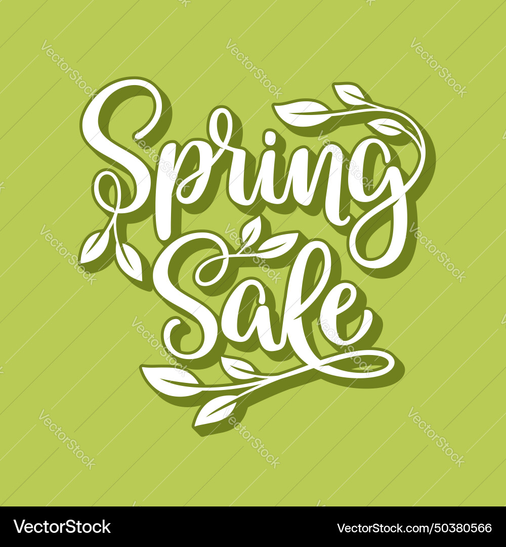 Spring sale lettering Spring sale lettering vector image