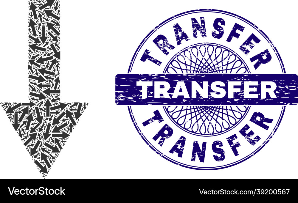 Arrow down recursive composition Vector Image