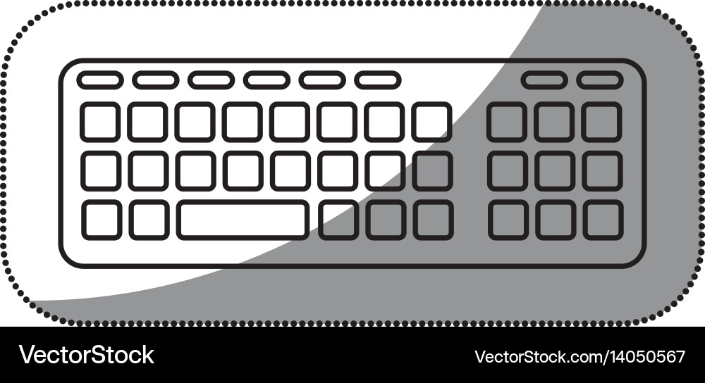 Computer keyboard isolated icon Vector Image