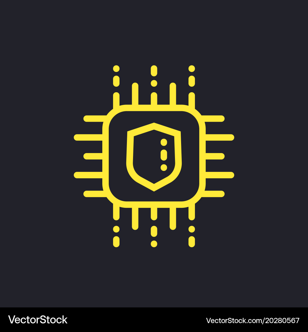 Cryptography icon linear style Vector Image