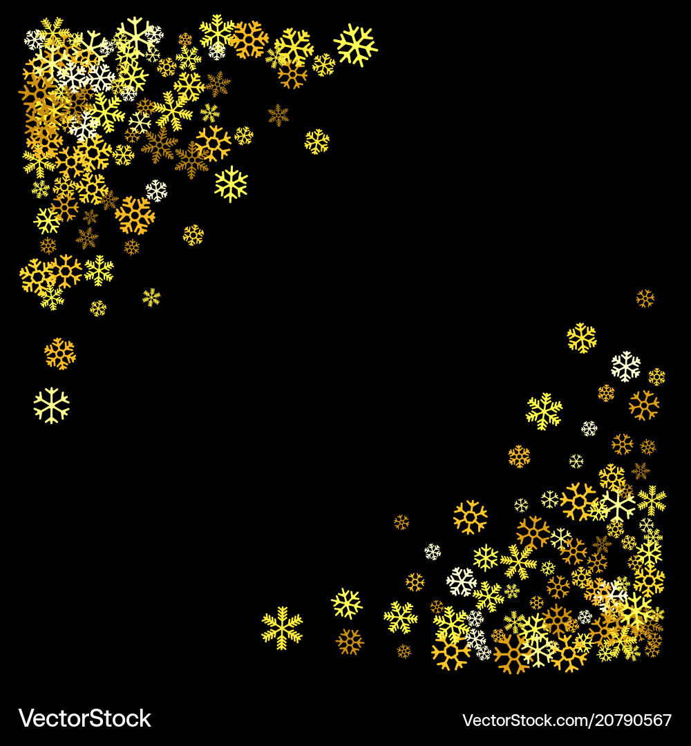 Frame or border of random scatter snowflakes Frame or border of random scatter snowflakes vector image