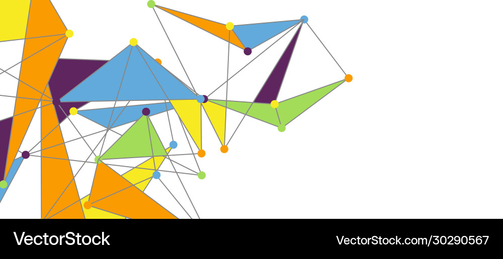 Line points connections triangular technology Vector Image