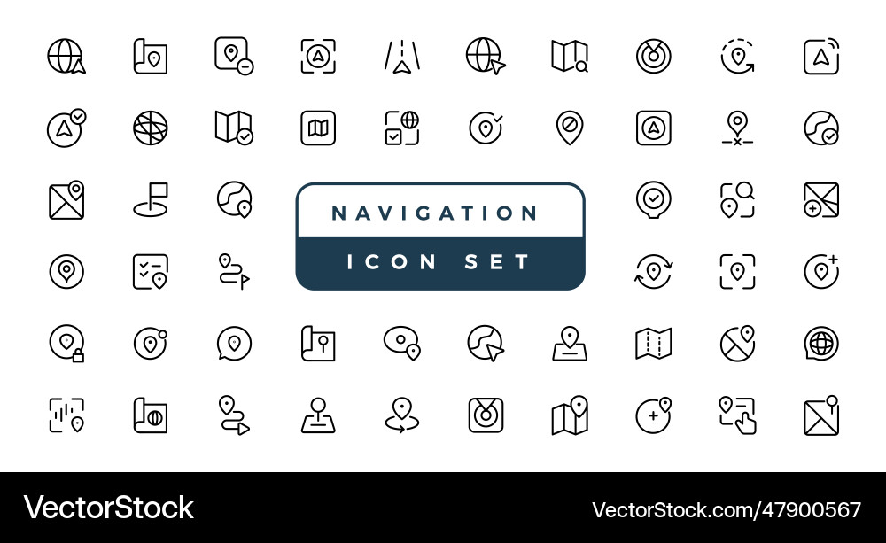 Location icons set navigation map pointer Vector Image