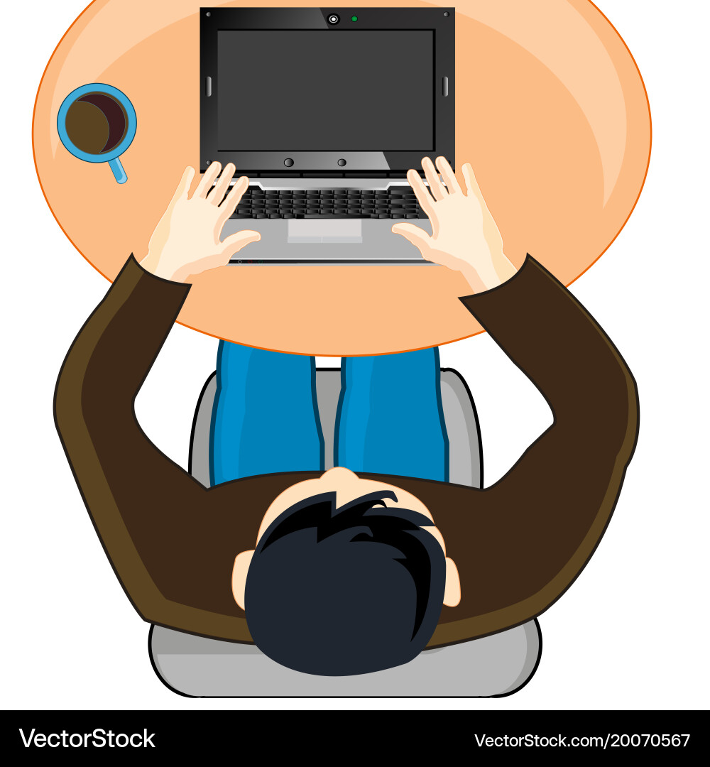 Man for computer vector image