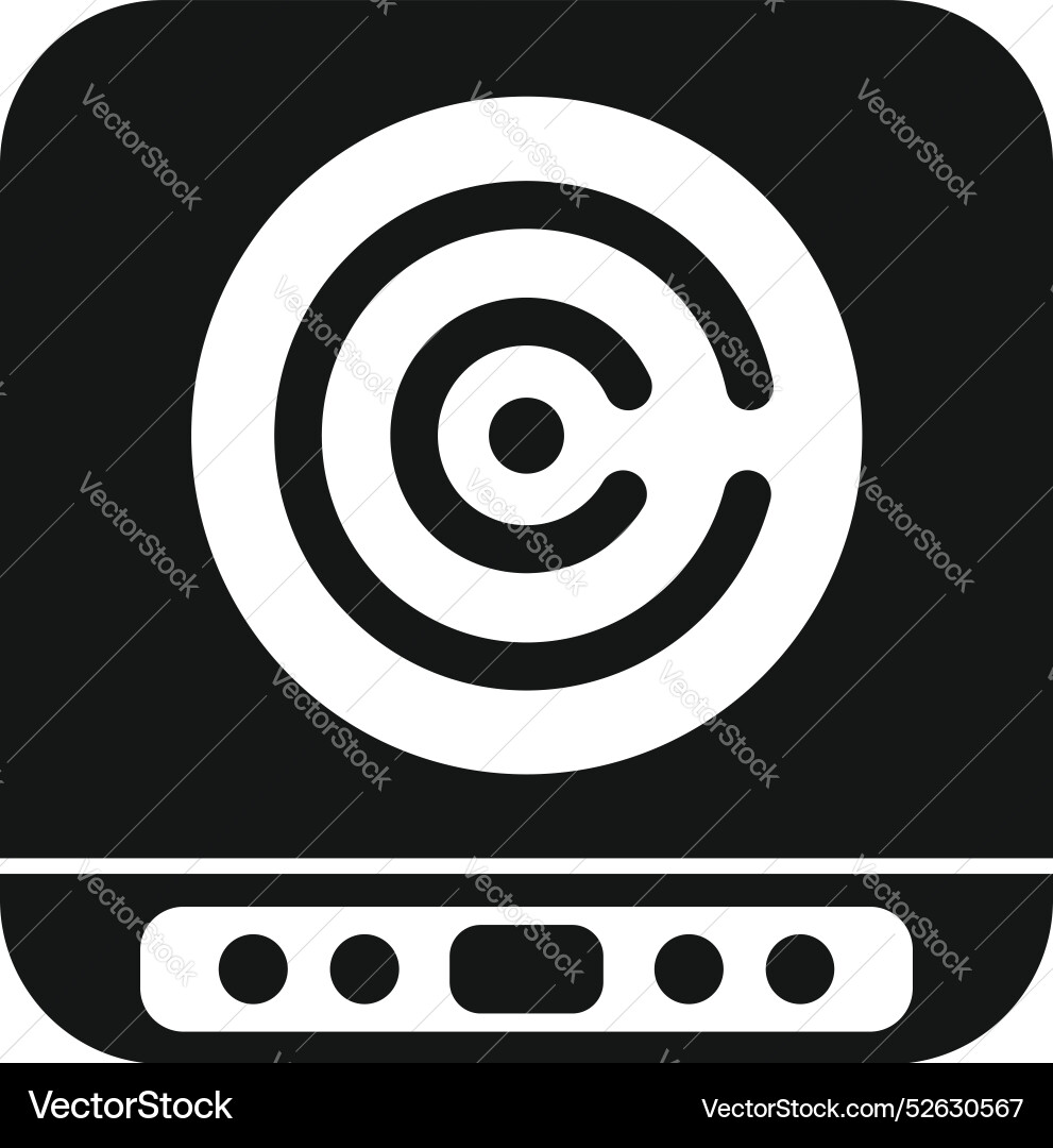 Modern induction cooker with touch control panel Vector Image