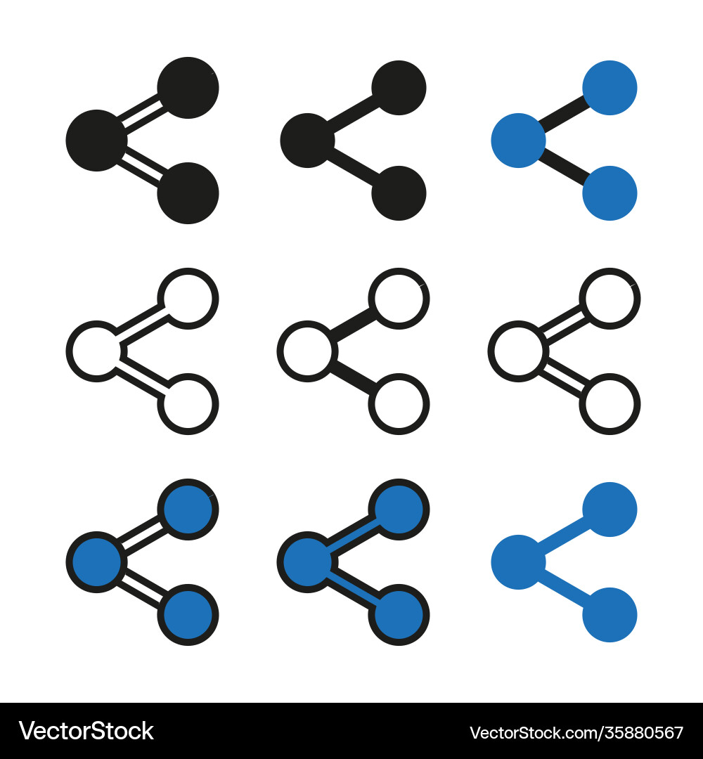 Shared access icon a set simple Shared access icon a set simple vector image