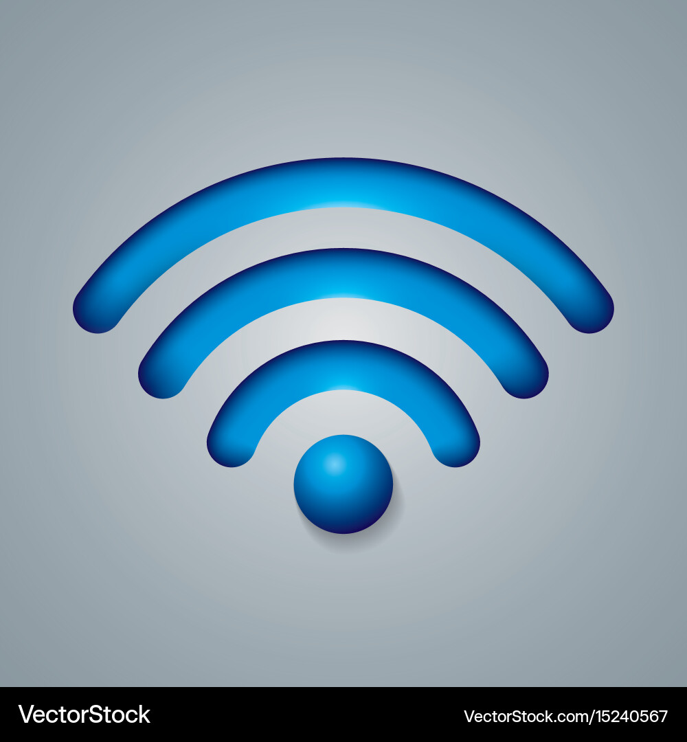 Wireless network symbol object vector image