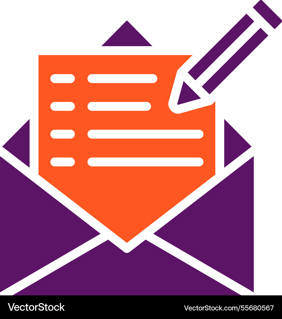 Write mail icon design Vector Image