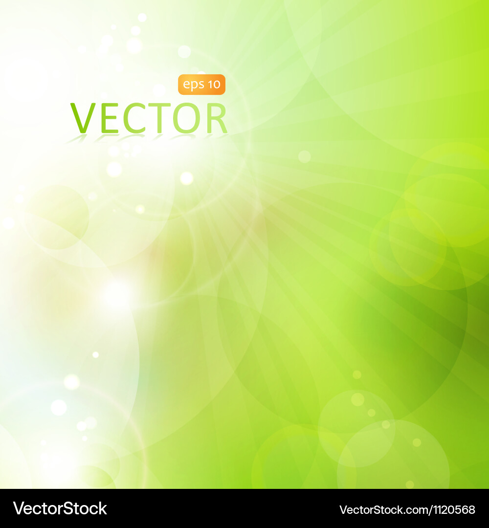 Abstract Green Light Bokeh Background vector image