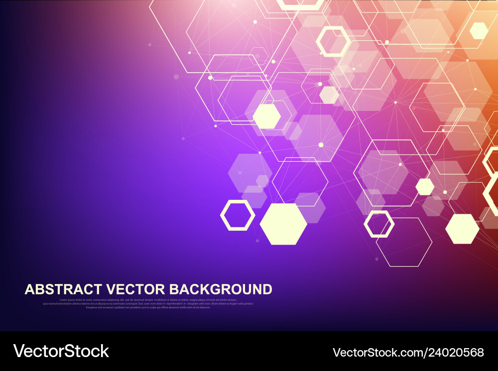 Abstract hexagonal background futuristic vector image