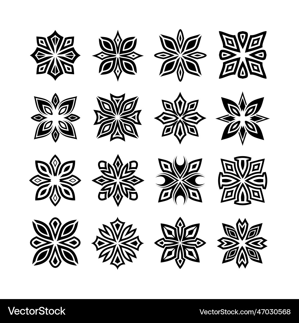 Abstract trendy design element set Vector Image