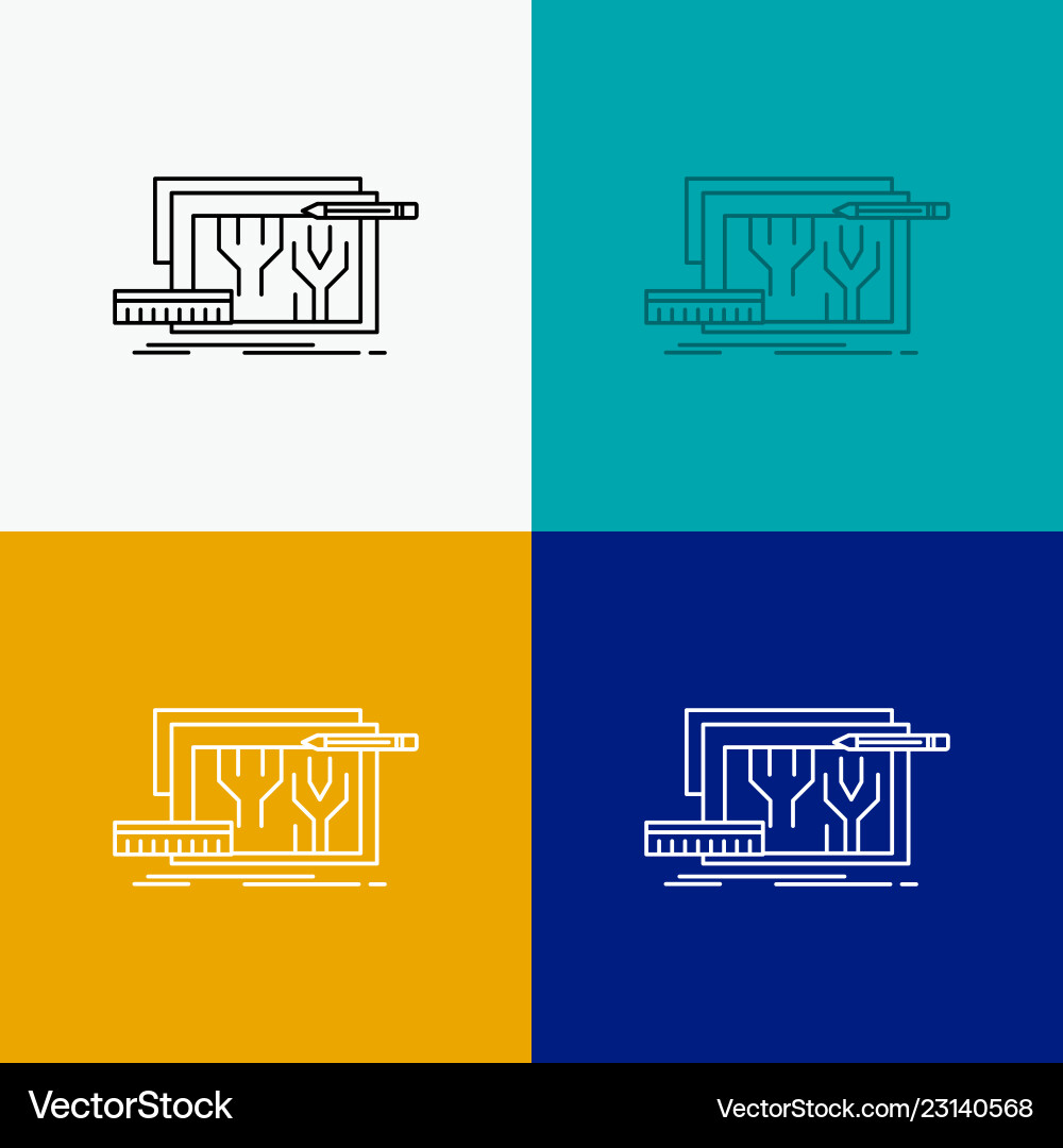 Architecture blueprint circuit design engineering Architecture blueprint circuit design engineering vector image