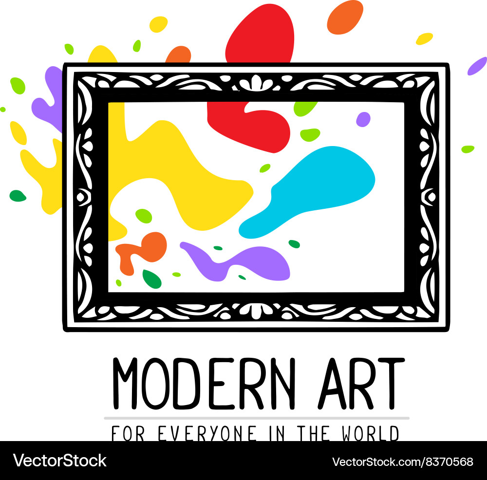 Black rectangular frame in modern style w vector image