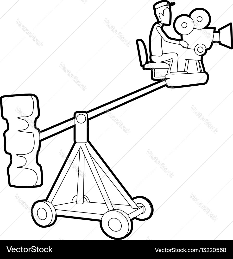 Difficult filming icon outline style Vector Image