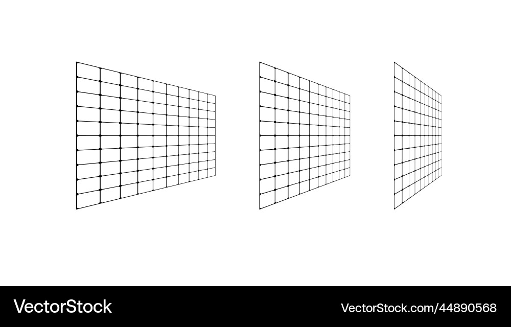 Flat grid surface set rectangle vertical plane Flat grid surface set rectangle vertical plane vector image